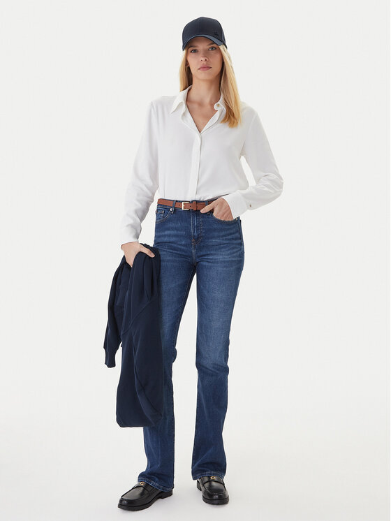 Tommy Hilfiger Tommy Hilfiger Πουκάμισο WW0WW46597 Εκρού Regular Fit