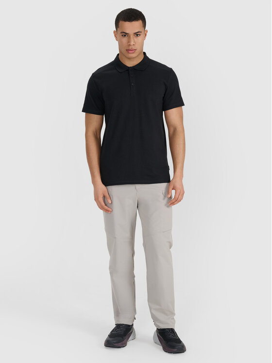 4F 4F Polo MIDSHOP TEXTILE Czarny Regular Fit