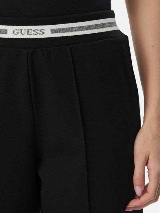 Guess Guess Штани з тканини V6BB14 W4758 Чорний Regular Fit