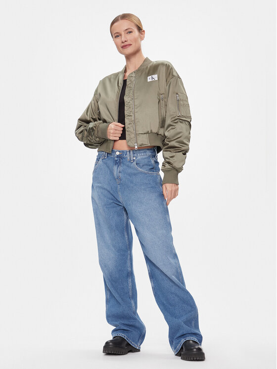 Calvin Klein Jeans Calvin Klein Jeans Kurtka bomber J20J222591 Zielony Regular Fit