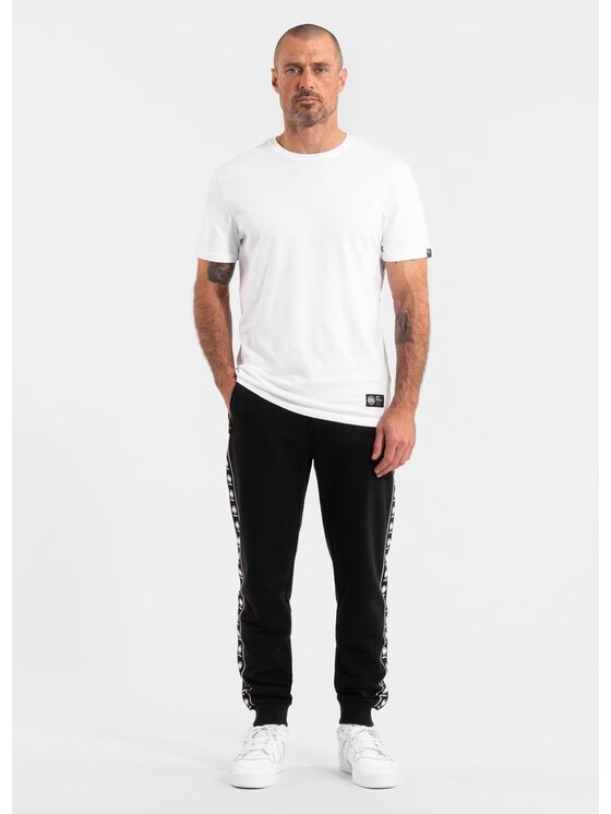 PITBULL PITBULL Spodnie dresowe TAPE NUGGET Czarny Regular Fit