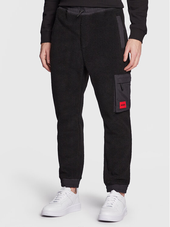 HUGO Hugo Sportinės kelnės Duzu 50475869 Juoda Relaxed Fit
