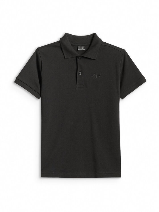 4F 4F Polo BASIC+ Czarny Regular Fit