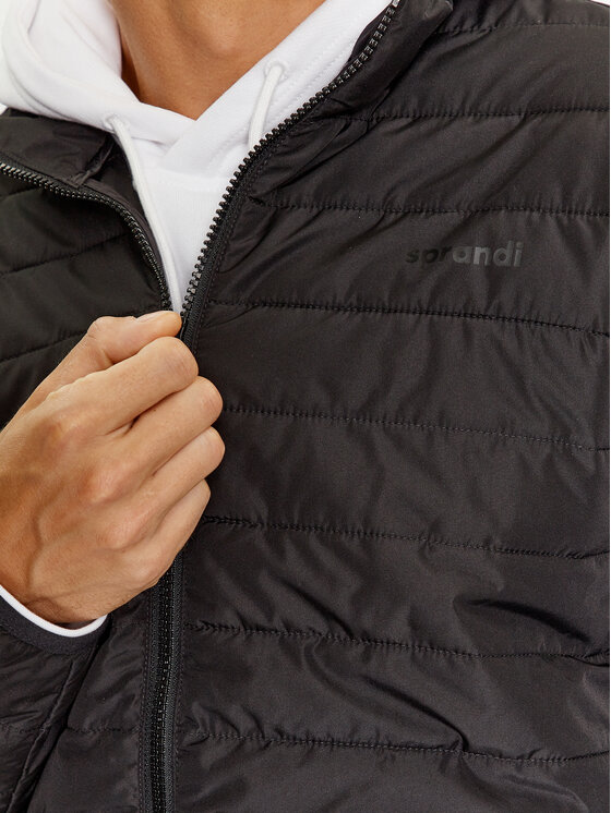 Sprandi Sprandi Pūkinė striukė SP3-KUM050 Juoda Regular Fit