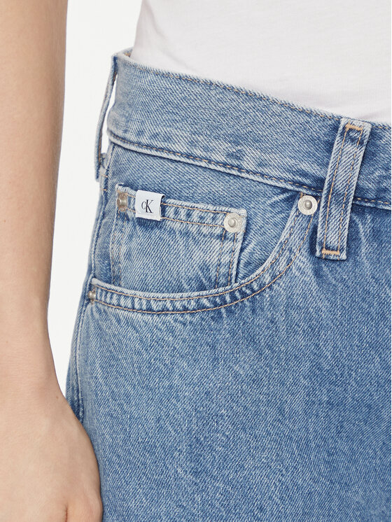 Calvin Klein Jeans Calvin Klein Jeans Jeans hlače Low Rise Straight J20J222439 Modra Straight Fit