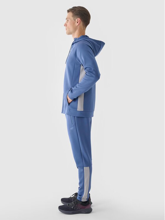 4F 4F Felpa tecnica 4FWAW24TFSWM405-32S Blu Regular Fit
