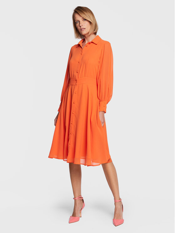 Fracomina Fracomina Hemdkleid FS23SD2003W41201 Orange Regular Fit