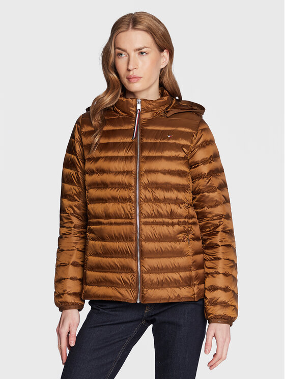 Tommy Hilfiger Tommy Hilfiger Puhovka Feminne WW0WW37264 Rjava Regular Fit