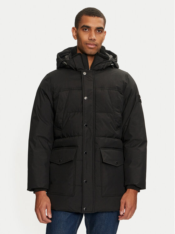 Tommy Hilfiger Tommy Hilfiger Žieminė striukė Rockie MW0MW36593 Juoda Regular Fit