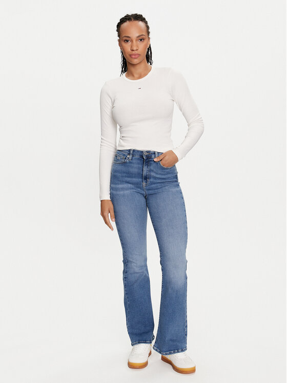 Tommy Jeans Tommy Jeans Majica Essential DW0DW17387 Écru Slim Fit