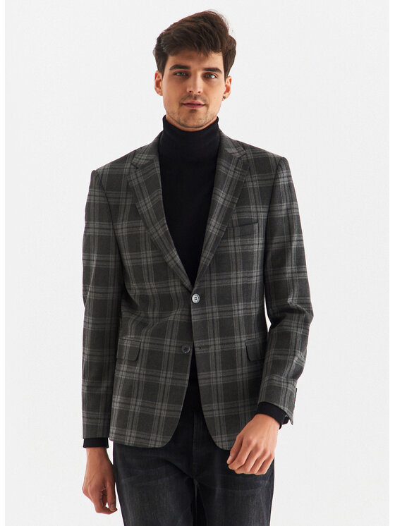 Pako Lorente Pako Lorente Marynarka P22WF-3G-002 Szary Slim Fit