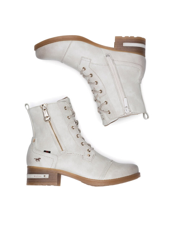 Mustang Mustang Botine 1229-513 Alb