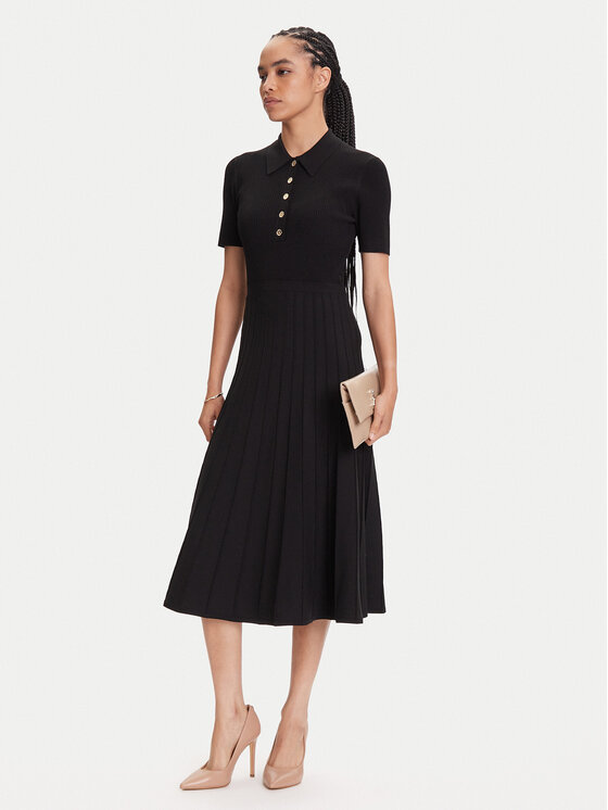 MICHAEL Michael Kors Rochie tricotată MT5834F33D Negru Regular Fit
