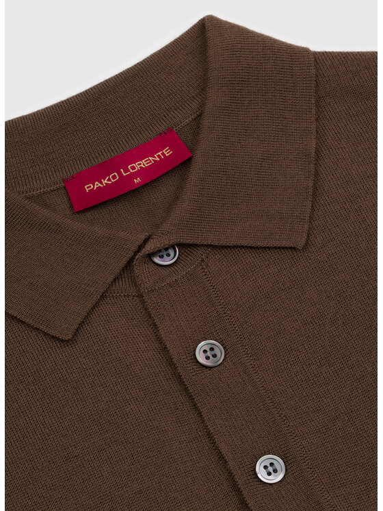 Pako Lorente Pako Lorente Polo P26SP-TX-011 Brązowy Classic Fit