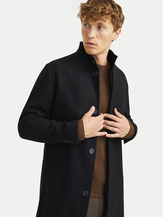 Jack&Jones Jack&Jones Vuneni kaput Wilson 12259449 Crna Regular Fit