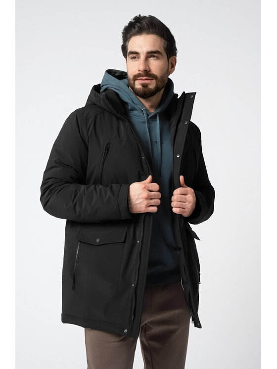 Volcano Volcano Kurtka zimowa J-NOYERS Czarny Regular Fit