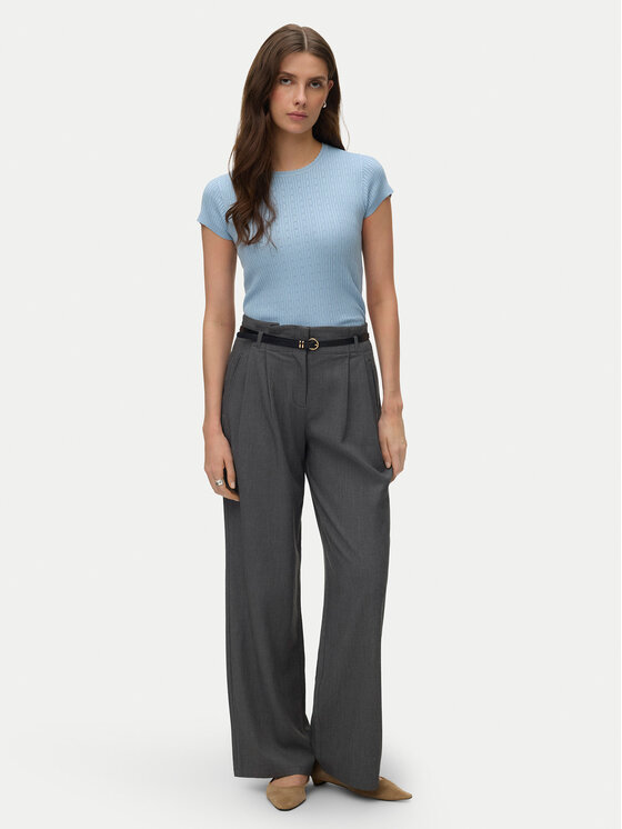 Vero Moda Vero Moda Spodnie materiałowe Tahia 10340300 Szary Wide Leg