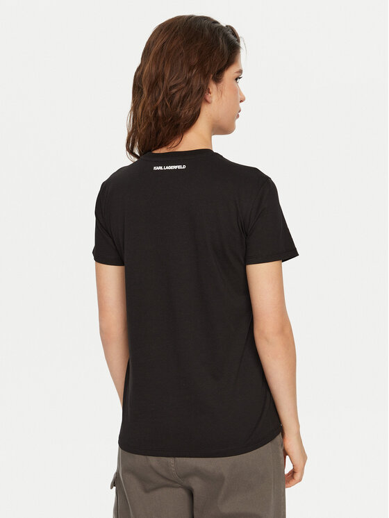 KARL LAGERFELD KARL LAGERFELD Tričko A1W17131 Čierna Regular Fit