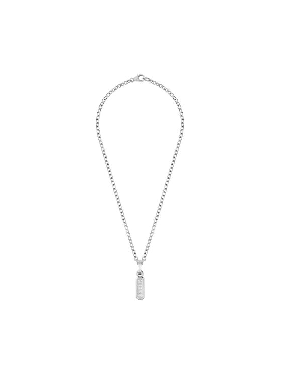 Colier PHILIPP PLEIN Gothic Tag PJTEA04NU Argintiu