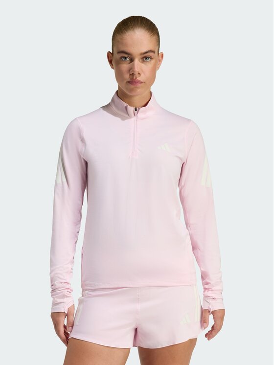 adidas adidas Bluza adi365 Iconic Running 1/2 Zip Różowy Regular Fit