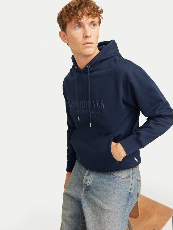 Jack&Jones Jack&Jones Majica dugih rukava Frederiksberg 12262811 Tamnoplava Regular Fit