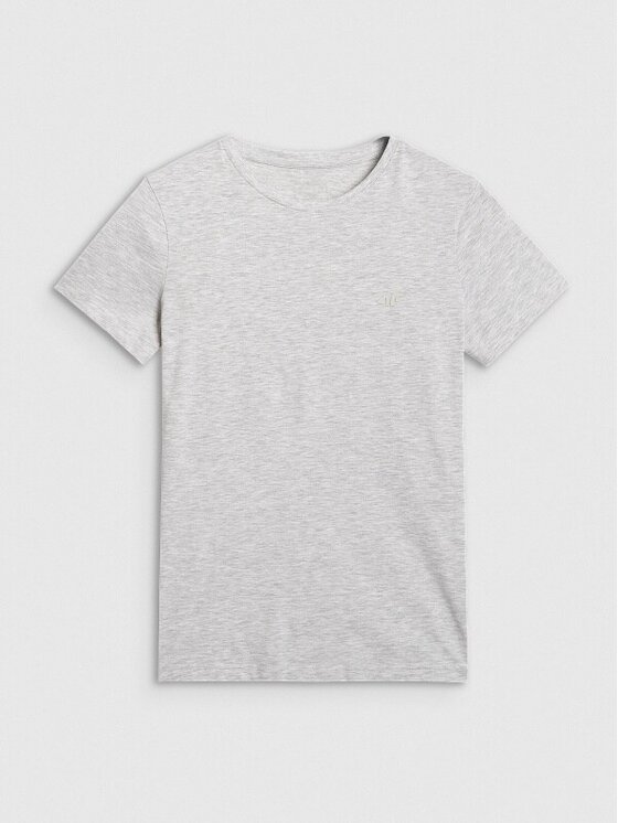 4F 4F T-Shirt 4FWMM00TTSHF2255-27M Szary Slim Fit
