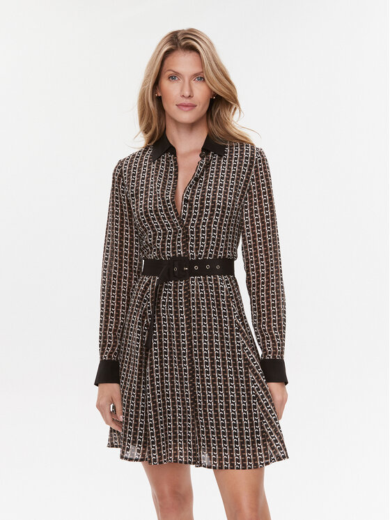 Liu Jo Liu Jo Kleid für den Alltag CF3299 T3598 Braun Regular Fit