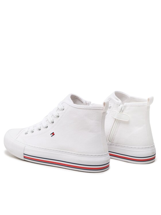Tommy Hilfiger Tommy Hilfiger Scarpe da ginnastica High Top Lace-Up T3A9-32679-0890 S Bianco
