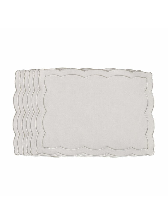 Roseberry Home Roseberry Home Podkładka na stół haftowana Silver Onde Srebrny