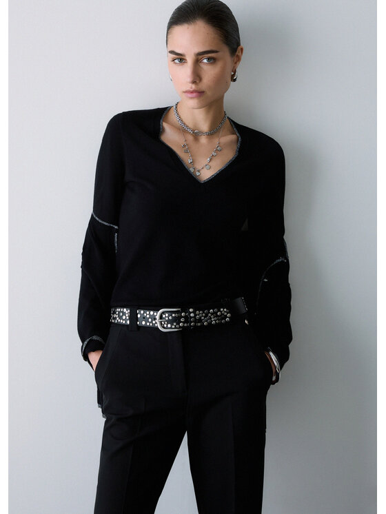 Liu Jo Liu Jo Sweter WF6012MS49I22222 Czarny Regular Fit