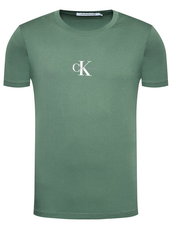 Calvin Klein Jeans Marškinėliai J30J314267 Žalia Regular Fit • Modivo.lt