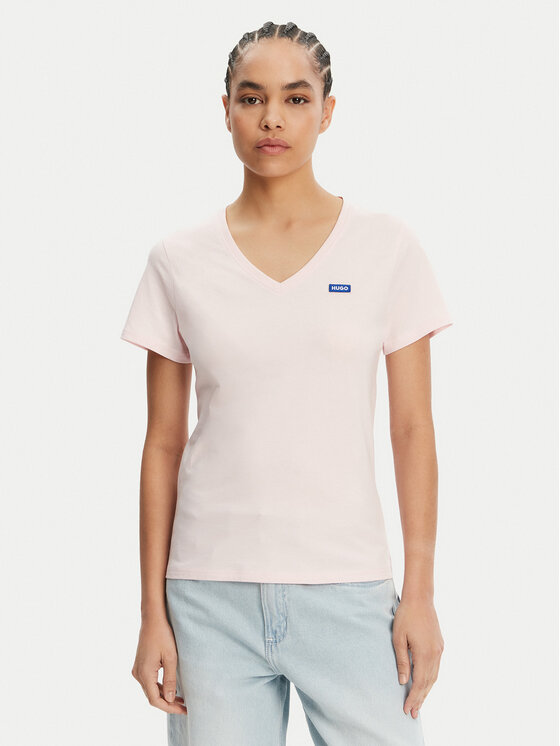 HUGO HUGO Póló Classic 50513667 Rózsaszín Slim Fit
