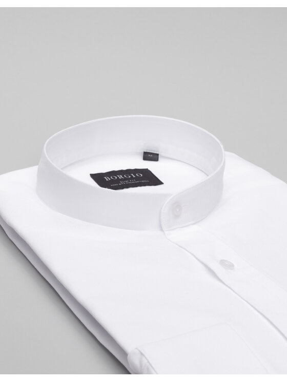 Borgio Borgio Koszula oleggio Biały Slim Fit