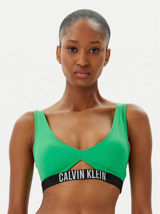 Calvin Klein Swimwear Calvin Klein Swimwear Bikini pezzo sopra KW0KW02745 Verde