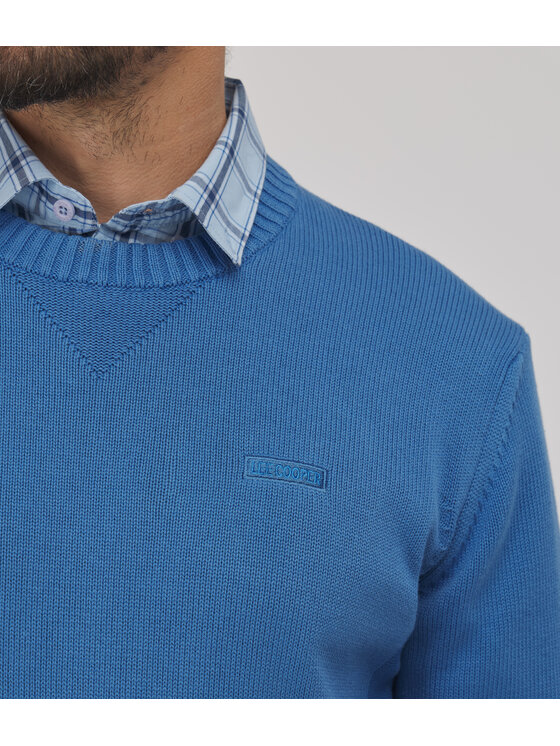 Lee Cooper Lee Cooper Sweter BILL Niebieski Reglan Fit