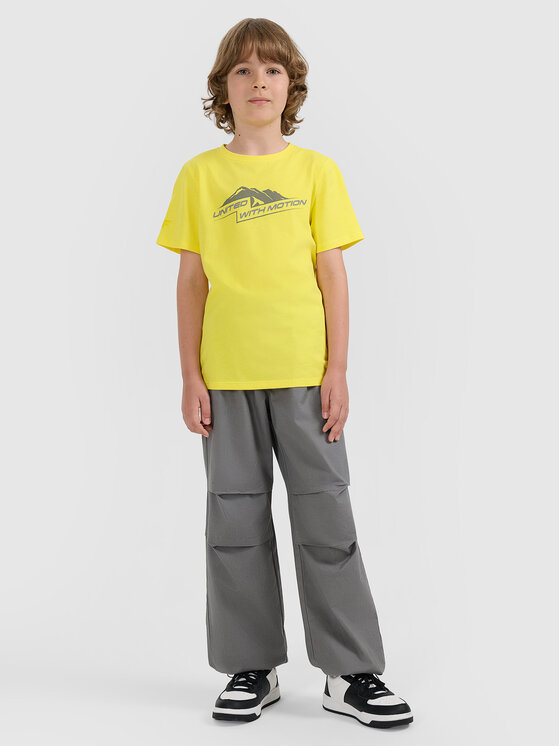 4F 4F T-Shirt APRES SKI Żółty Regular Fit