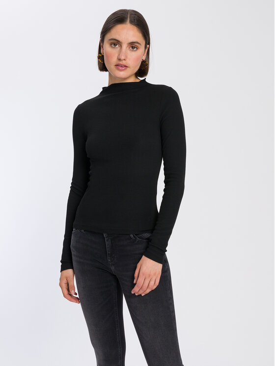 Cross Jeans Cross Jeans Bluzka 56038-020 Czarny Regular Fit