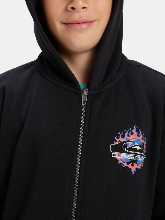 Quiksilver Quiksilver Світшот Graphic Zip EQBFT03958 Чорний Regular Fit
