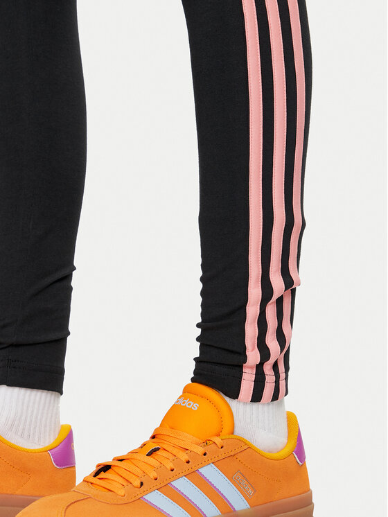 Adidas orange stripe leggings hotsell