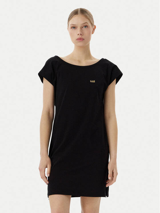 EA7 Emporio Armani EA7 Emporio Armani Лятна рокля 7W001478 AF10373 UC001 Черен Relaxed Fit