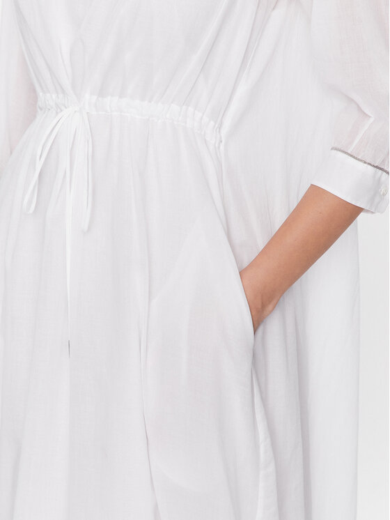 Peserico Peserico Ikdienas kleita S02217L1 Balts Regular Fit