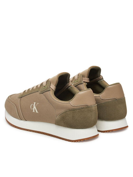 Calvin Klein Jeans Calvin Klein Jeans Sneakersy Runner Sock Laceup Mg Canvas YM0YM01217 Zielony