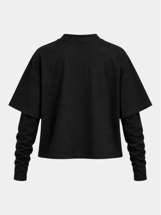 MADE BY SOCIETY MADE BY SOCIETY T-Shirt PORTRAIT TEE - T27895 Czarny Basic Fit