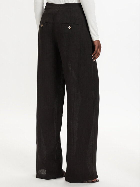 Marella Marella Bavlnené nohavice Solista 2613131114 Čierna Relaxed Fit