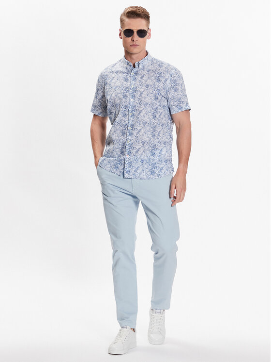 CINQUE CINQUE Παντελόνι chino Ciwood_2 2051 Γαλάζιο Slim Fit