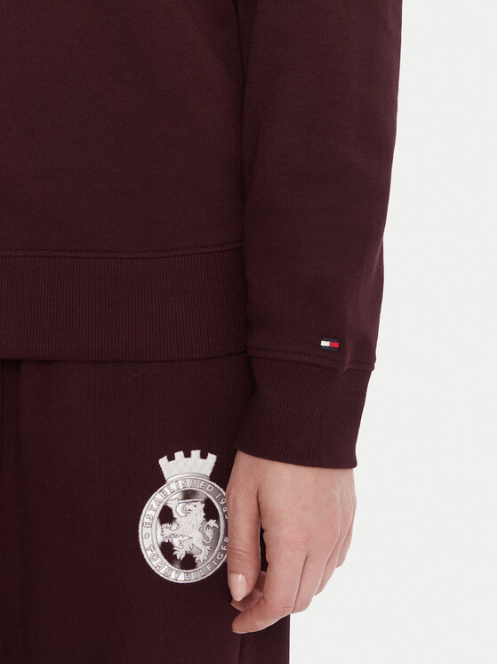 Tommy Hilfiger Tommy Hilfiger Світшот UW0UW06078 Бордовий Regular Fit