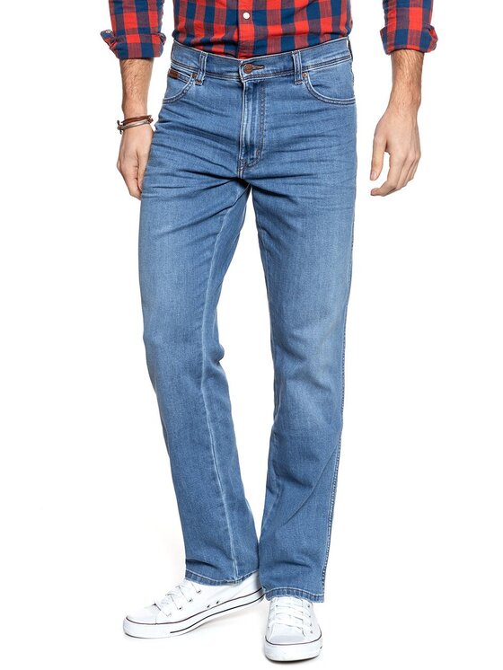Wrangler Wrangler Pantaloni di tessuto TEXAS Blu Straight Fit
