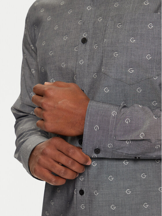 Guess Guess Сорочка M5RH05 WFXX1 Сірий Regular Fit