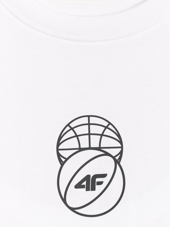 4F 4F T-Shirt ESSENTIAL 2 Biały Regular Fit