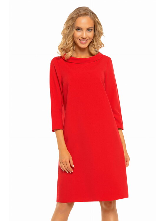Tessita Tessita Sukienka codzienna T245 Czerwony Straight Fit